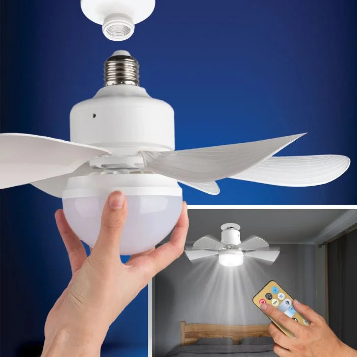 Ventilador con Ampolleta Led